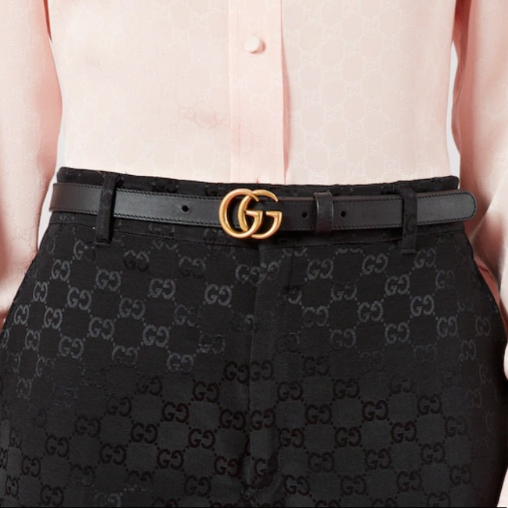 GUCCI GG leather belt